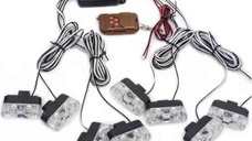 Kit 8 lumini stroboscop 7 functii 12V Galben