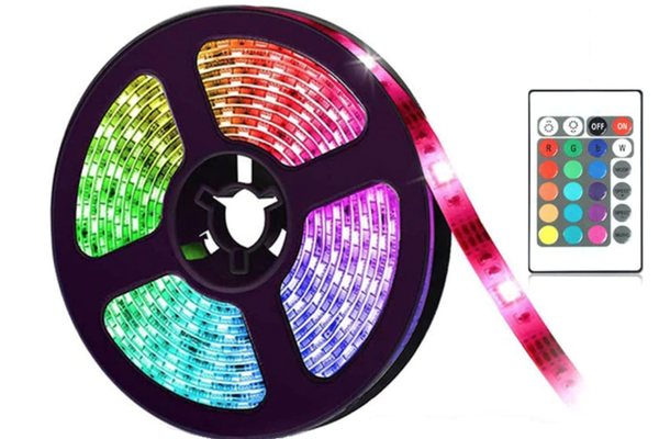 Kit Banda LED RGB cu Telecomanda 300 LED uri Lungime 5m 220V BS
