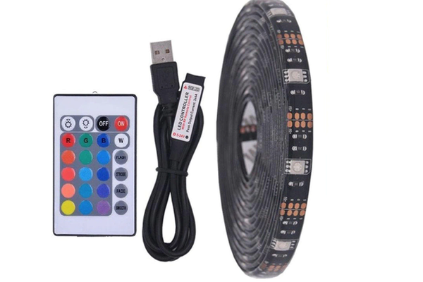 Kit banda LED RGB pentru TV lungime 5 m telecomanda inclusa