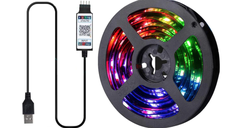 Kit Banda RGB LED TV modulara 4 prinderi cu Bluetooth 021AB