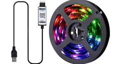 Kit Banda RGB LED TV modulara 4 prinderi cu Bluetooth 021AB