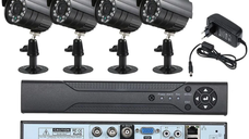 KIT de Supraveghere si Securitate Video CCTV 4 Camere 5G 4K HD Lentile 36mm