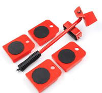 Kit Mutat Mobilier 4 Platforme cu roti si 1 Parghie metalica - 1