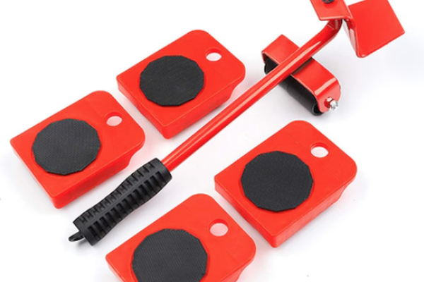 Kit Mutat Mobilier 4 Platforme cu roti si 1 Parghie metalica
