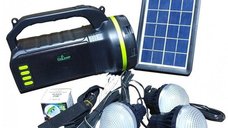 Kit solar CL-18 cu radio și lanternă 10W  + 3 becuri