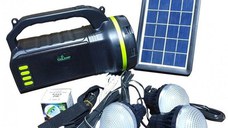 Kit solar CL-18 cu radio și lanternă 10W  + 3 becuri