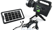Kit solar de iluminat GDPlus GD-P70 cu 3 becuri