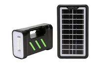 Kit solar GD-13 cu lampa multifunctionala panou solar si 3 Becuri - 1