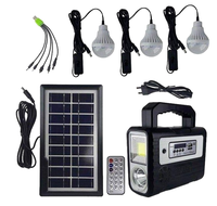 Kit solar GD-8028 Proiector Radio cu panou solar si 3 Becuri - 1