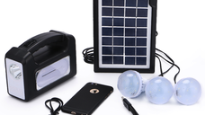 Kit solar GD-Lite 7 este dotat cu dispozitive USB cu 3 becuri si leduri