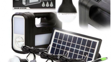 Kit solar GD-Lite 8017 dotat cu dispozitive USB cu 3 becuri LED + acumulator de mare capacitate