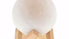 Lampa 3D Luna cu Suport Metalic de 8 cm