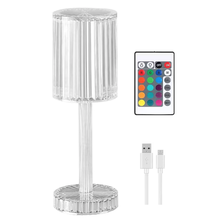 Lampa acrilica tip cristal RGB 16 culori reincarcabila USB control tactil si telecomanda - 1