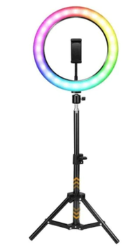 Lampa circulara profesionala LED Ring Light RGB Andowl Q MG34 - 1