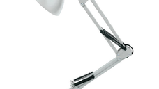 Lampa de birou cu suport culoare alba 220V soclu E27