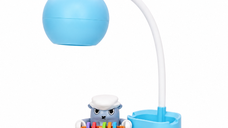 Lampa de birou pentru copii cu proiector holograme pentru desenat si suport multifunctional