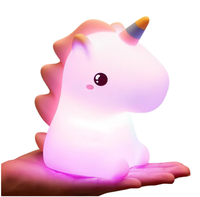 Lampa de veghe pentru copii unicorn 16 culori dimabila - 1
