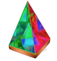 Lampa decorativa cu LED uri stil piramida Q LED30 Andowl Alimentare USB - 1