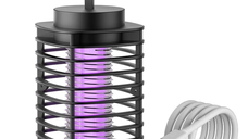Lampa electrica anti tantari UV cu USB - capcana portabila pentru interior si exterior
