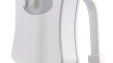 Lampa LED RGB pentru toaleta cu 8 culori senzor miscare