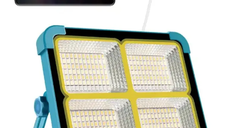 Lampa LED Solara reincarcabila portabila si impermeabila cu Panou detasabil