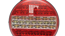 Lampa pozitie stop frana semnalizare si marsarier rotunda LED 12V/24V Remorca Camion Varianta completa