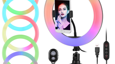 Lampa Ring Light Circulara Led RGB 18