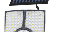 Lampa solara cu 3 casete reglabile senzor de miscare si 112 LED