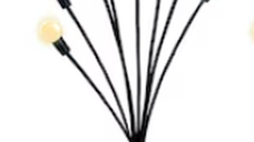 Lampa solara cu 6 Bulbi ALB CALD de gradina tip licurici