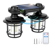 Lampa solara dubla 182LED cu senzor de miscare 3 moduri de iluminare telecomanda - 1