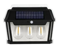 Lampa solara LED de perete cu 3 becuri Senzor de miscare Andowl Q D1640 - 1