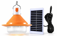 Lampa solara pentru camping UFO cu bec si panou solar iluminare LED cu senzor de lumina - 1