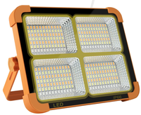Lampa solara portabila de lucru functie incarcator 336 Leduri reincarcabila 500W temperatura 6500K Portocalie - 1