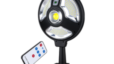Lampa Solara Rotunda 120LED 1288B SMD 3 Moduri Iluminare + Senzor