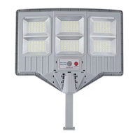 Lampa solara stradala cu telecomanda JG 706 cu 6 casete 108 LED 6000K senzor de miscare 150W - 1
