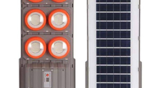 Lampa solara stradala putere 400W senzor miscare 6 casete portocalie