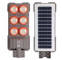 Lampa solara stradala putere 400W senzor miscare 6 casete portocalie - 1
