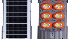 Lampa solara stradala putere 600W senzor miscare 8 casete portocalie