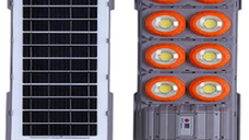 Lampa solara stradala putere 600W senzor miscare 8 casete portocalie