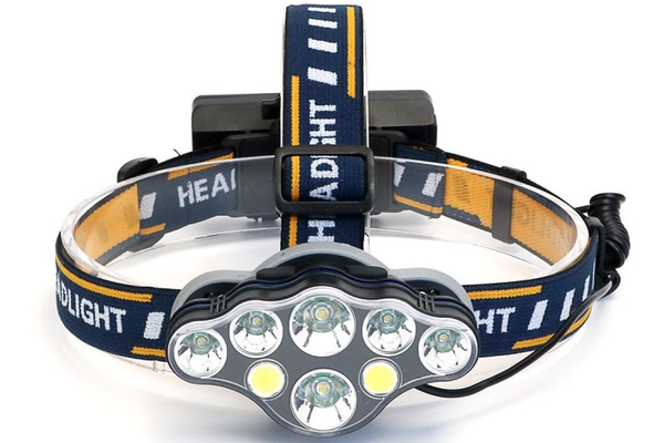 Lanterna de CAP 8 LED cu lumina alba si lumina rosie pentru presemnalizare