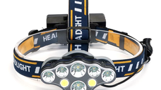 Lanterna de CAP 8 LED cu lumina alba si lumina rosie pentru presemnalizare