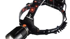 Lanterna de cap Andowl Q TD072 puternica cu LED neagra reincarcabila