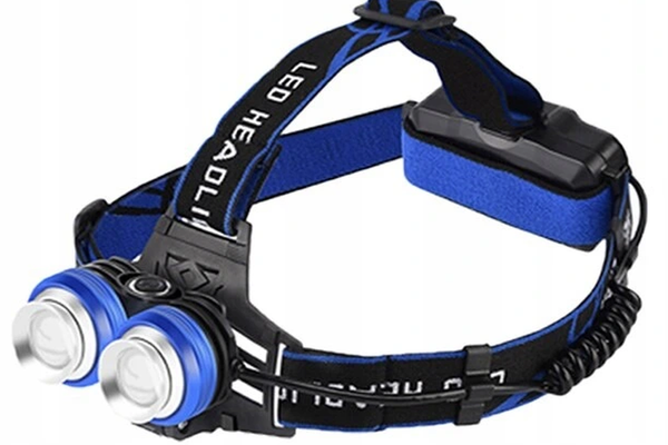 Lanterna de cap cu 2 Led-uri si 4 moduri de iluminare