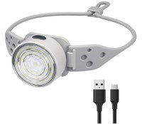 Lanterna de cap cu banda din Silicon Ajustabila cu Lumina Alba si Rosie - 1