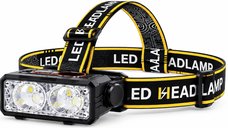 Lanterna de cap LED CB T141 reincarcabila USB senzor de miscare 2 LED
