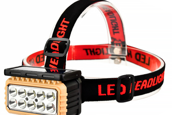 Lanterna de cap LY 806 cu panou solar si 10 leduri