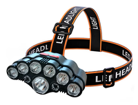 Lanterna de cap reincarcabila USB model SH T09 cu 9 LED Lumina Alb - 1