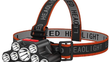 Lanterna de cap T26 cu 7 LED si 4 moduri iluminare USB