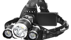 Lanterna de CAP TRIPLA 3 LED Cree-XML T6
