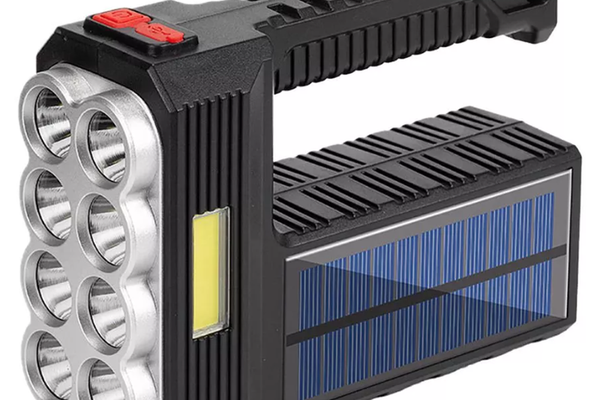 Lanterna de mana 8 LED+COB cu incarcare solara si USB Q SD623